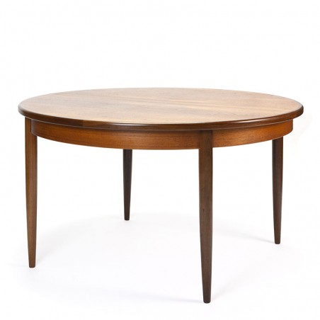 Gplan vintage round extendable dining table in teak wood