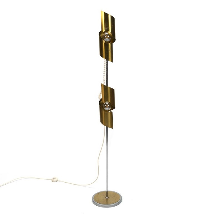 Italian vintage floor lamp with brass details
