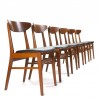 Farstrup Deense set van 6 vintage eettafel stoelen
