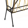 Vintage fifties newspaper rack with gold colored wire