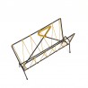 Vintage fifties newspaper rack with gold colored wire