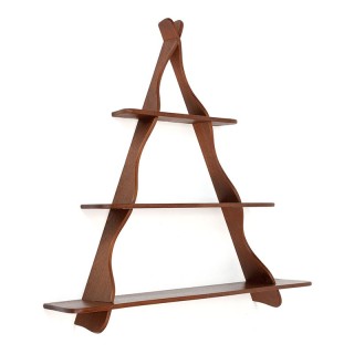 Teakhouten vintage Deens wand en/of kruidenrek