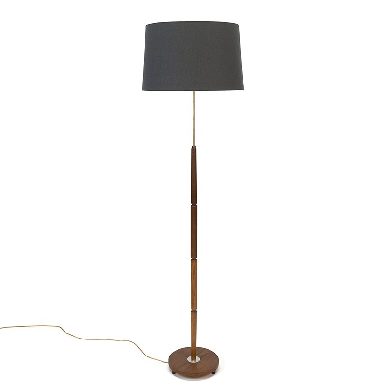 Teak Danish vintage floor lamp from the sixties