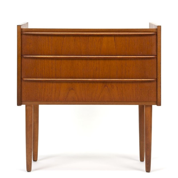 Small vintage model teak chest of drawers from Denmark