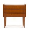 Small vintage model teak chest of drawers from Denmark