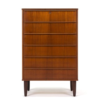 Danish vintage chest of drawers in teak with 6 drawers
