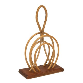Vintage napkin holder with bamboo