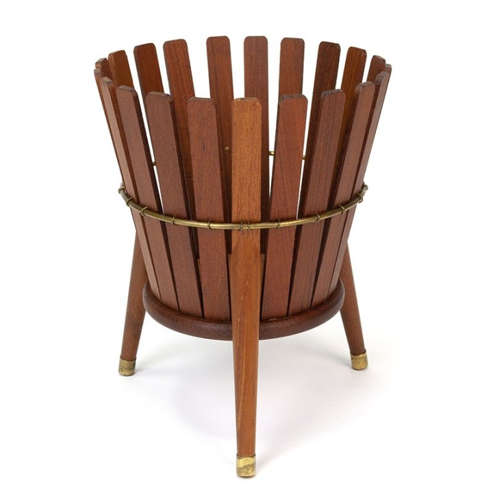 Vintage teak Danish planter on legs