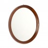 Round vintage teak mirror from Denmark