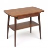 Danish teak vintage side table with small drawer