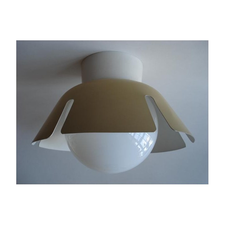 Jaren 50 plafondlamp geel