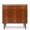Teak Danish vintage chest of drawers with organic handle