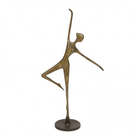 Brass vintage sculpture of a dancer