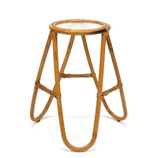 Vintage sixties plant table in rattan