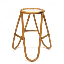 Vintage sixties plant table in rattan