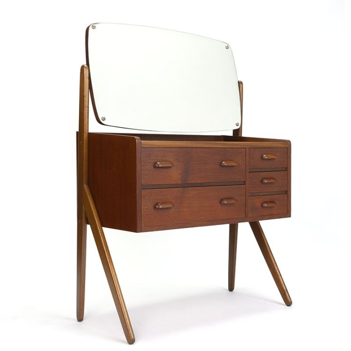 Danish fifties vintage dressing table in teak
