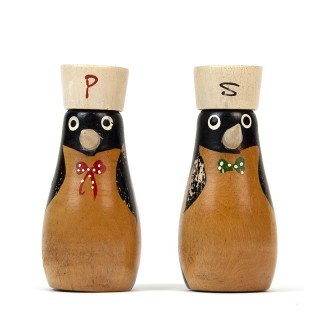 Vintage Pinguïns peper en zout stel