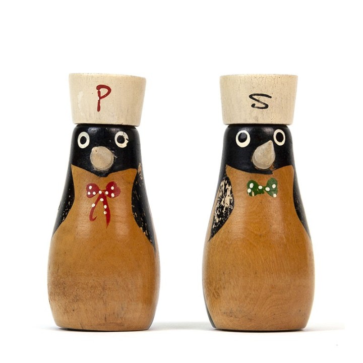 Vintage Pinguïns peper en zout stel