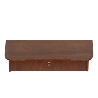 Vintage small wall shelf with drawer with organic design