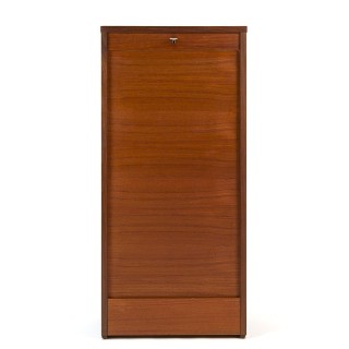 Danish vintage filing cabinet with tambour door