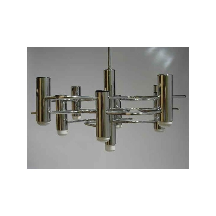 Chromen vintage design hanglamp 6 - Retro Studio