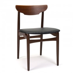 Danish single model vintage dining table chair in teak