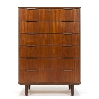 Teakhouten vintage grote ladekast uit Denemarken