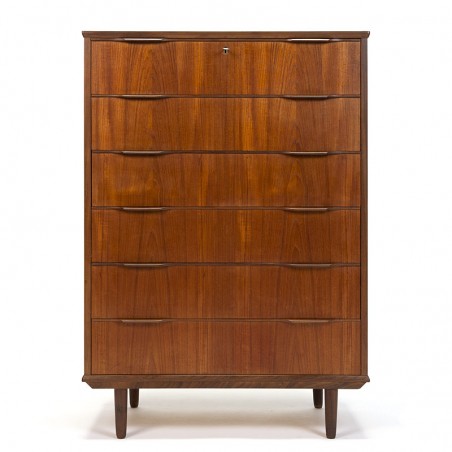 Teak vintage large chest of drawers from Denmark