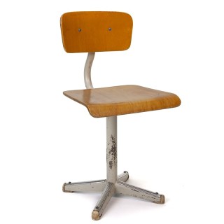 Industrial vintage children's school chair