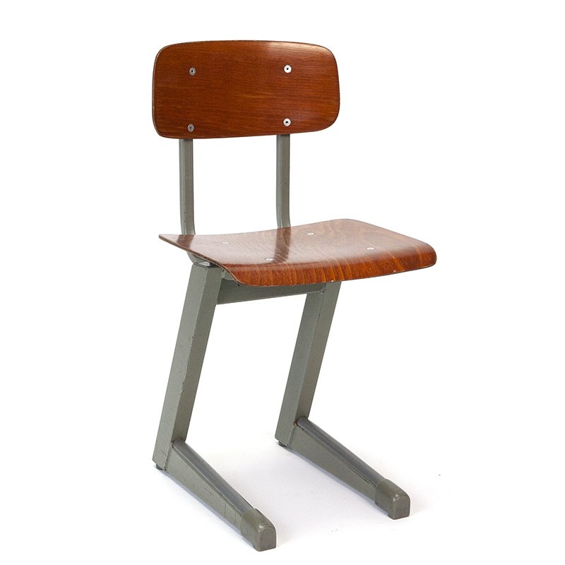 Vintage industrial school chair for children