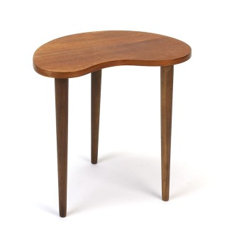 Danish side table vintage kidney shaped