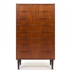 Tallboy vintage Danish XL Mid-Century design chest of drawers