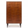 Tallboy vintage Danish XL Mid-Century design chest of drawers