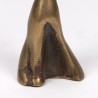 Brass miniature vintage sculpture of a cat