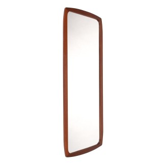 Large model vintage Danish mirror with small brass detail