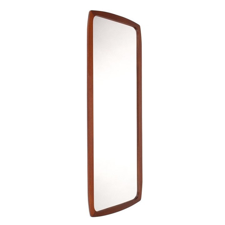 Large model vintage Danish mirror with small brass detail