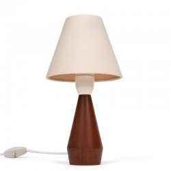 Klein model vintage teakhouten tafellampje