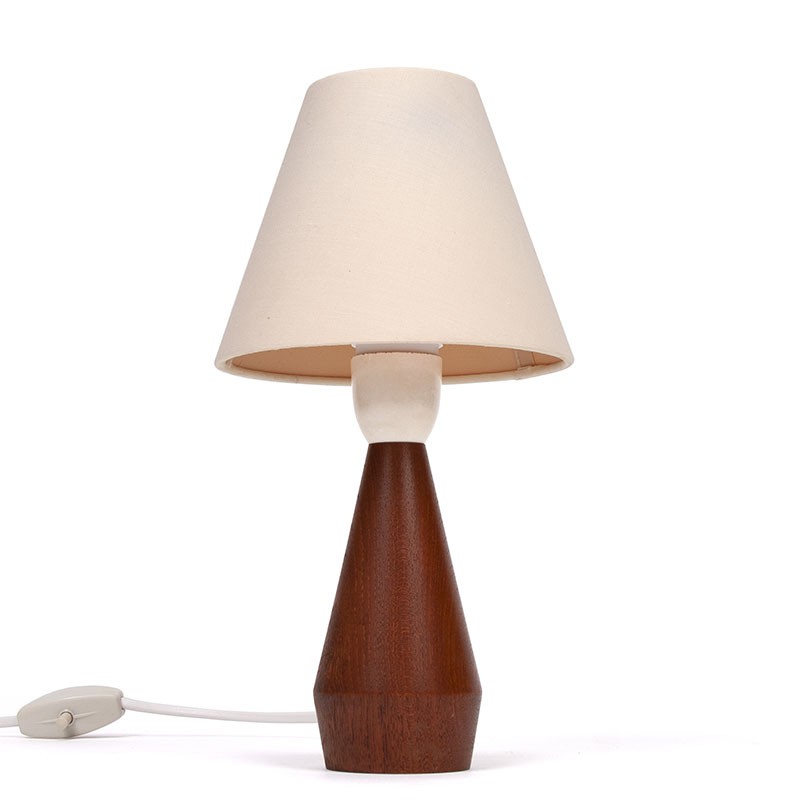 Small model vintage teak table lamp