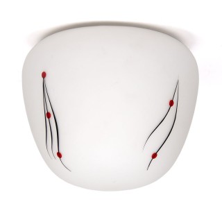 Vintage 50s glass ceiling lamp