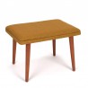 Danish vintage design pouf / hocker ochre/green fabric