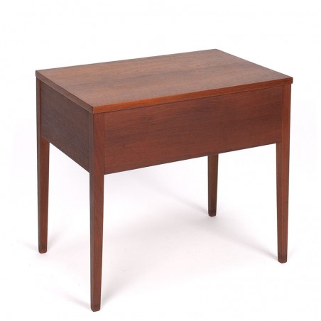 Teak vintage Danish side table with flap
