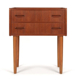 Danish vintage cabinet with 2 drawers Kjeld Bundgard Møbler