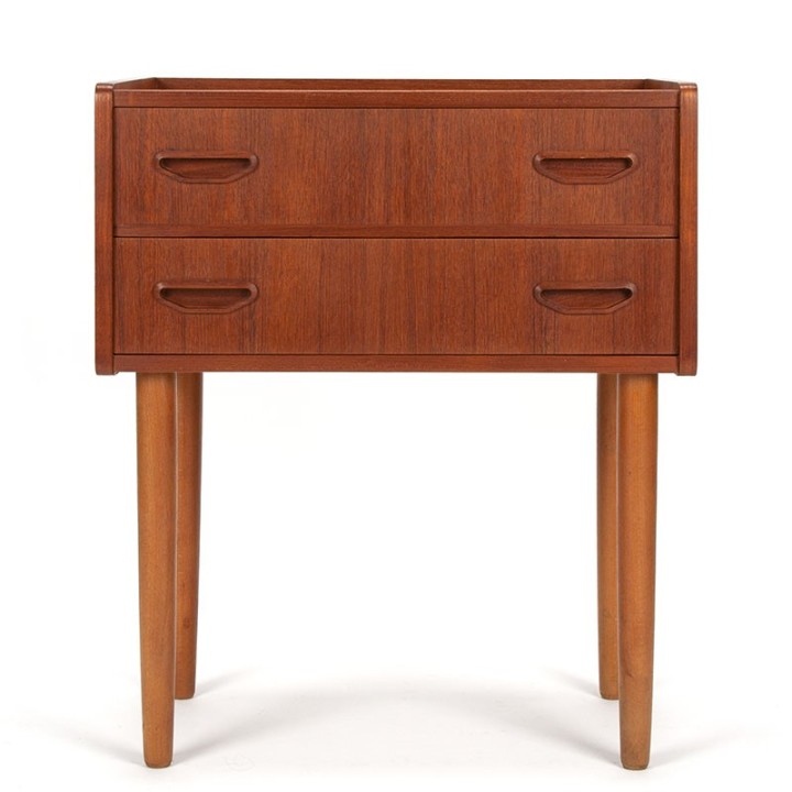 Danish vintage cabinet with 2 drawers Kjeld Bundgard Møbler