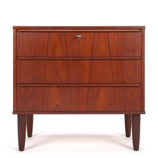 Danish teak chest of drawers vintage with long handle