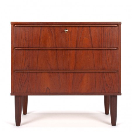 Danish teak chest of drawers vintage with long handle