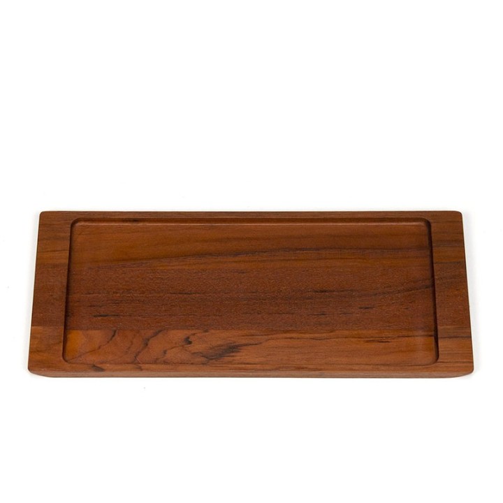 Teak vintage rectangular model serving tray