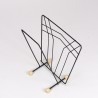 Magazine rack vintage fifties on ball foot