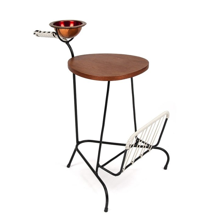 Danish vintage fifties magazine rack / side table