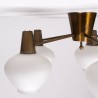Mid-Century vintage design hanglamp met glazen kelken