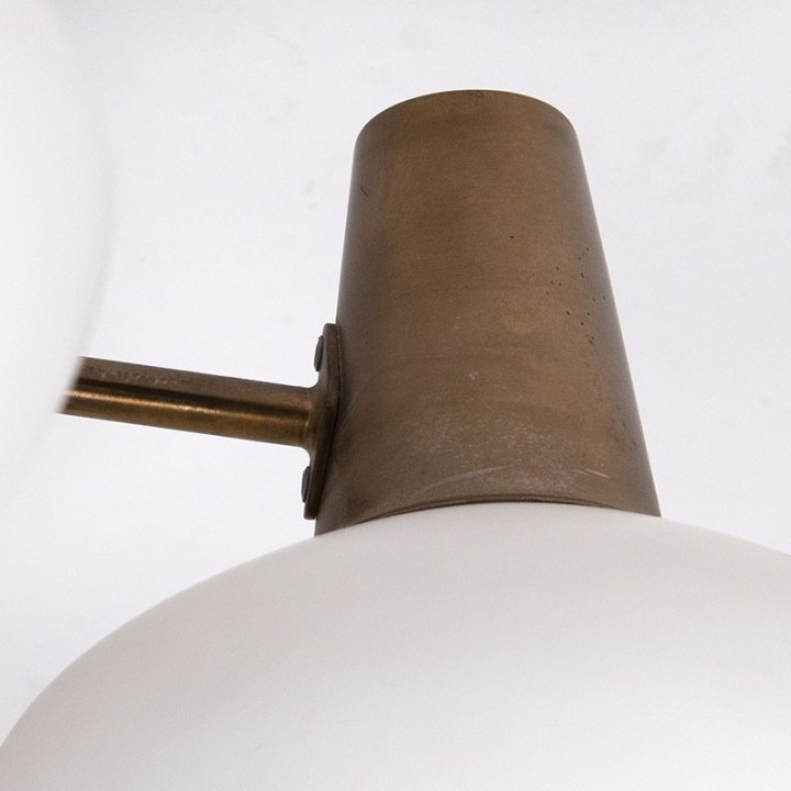 Mid-Century vintage design hanglamp met glazen kelken